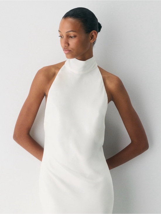 Aritzia Dresses & Skirts - Aritzia White High-Neck Halter Dress